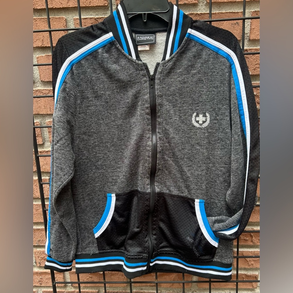 Andrew Christian Gray and Blue Jacket